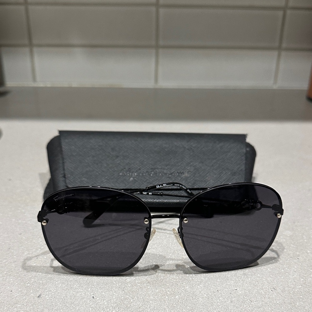 Salvatore Ferragamo Oversized Round Sunglasses